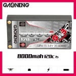 GNB GAONENG HV 8000MAH 1S 3.8V 120C 5mm Bullet See Through Hard Case RC LiPo Battery Racing Single Pack LiHV High Voltage